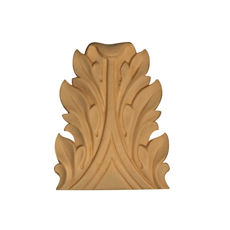 4 1/4 X 3 1/2 X 3/4 Large Acanthus Leaf In Rubberwood (pain